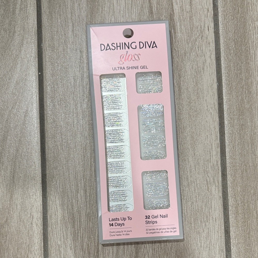 Dashing Diva Gloss Ultra Shine Gel Nail Strips - Silver